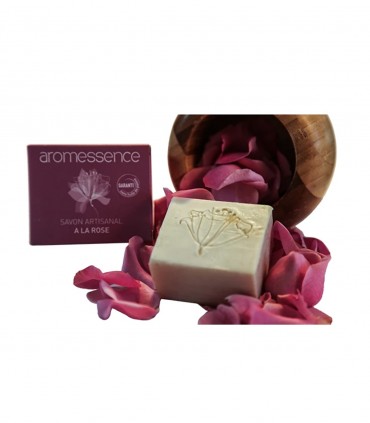 AROMESSENCE SAVON ARTISANAL A LA ROSE 120G
