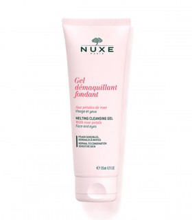 GEL DÉMAQUILLANT FONDANT AUX PÉTALES DE ROSE 125ML VISAGE ET YEUX PEAUX SENSIBLES, NORMALES À MIXTES