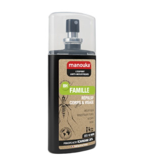 SPRAY LOTION RÉPULSIVE FAMILLE CORPS & VISAGE -DÈS 12 MOIS Exp: 03/2022
