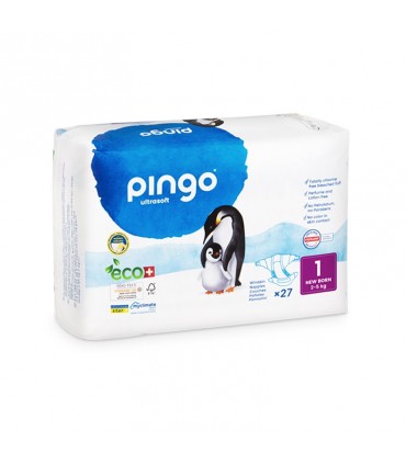 PINGO  NEW BORN T1 2-5KG/27 COUCHES