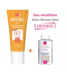 SUN PROTECTION SOLAIRE TEINTEE SPF50 40ML + EAU MICELLAIRE MICELLAR TONER 50ML OFFERTE
