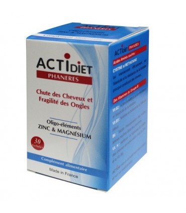 PHANERES CHUTE DES CHEVEUX & FRAGILITÉ DES ONGLES 30 GÉLULES