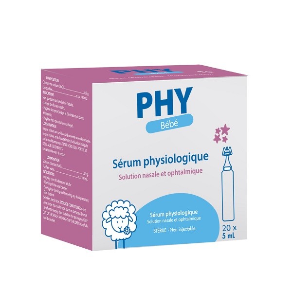 PHY BÉBÉ SÉRUM PHYSIOLOGIQUE 45*5ML - PHY bébé - Bébé Maman