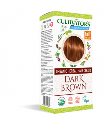 CULTIVATORS ORGANIC HERBAL HIAR COLOR DARK BROWN