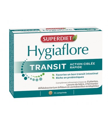 HYGIAFLORE TRANSIT VENTRE PLAT 45 COMPRIMÉS