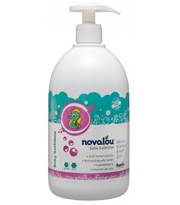 NOVALOU BABY 2 en 1 GEL LAVANT DOUX CORPS ET CHEVEUX 1L
